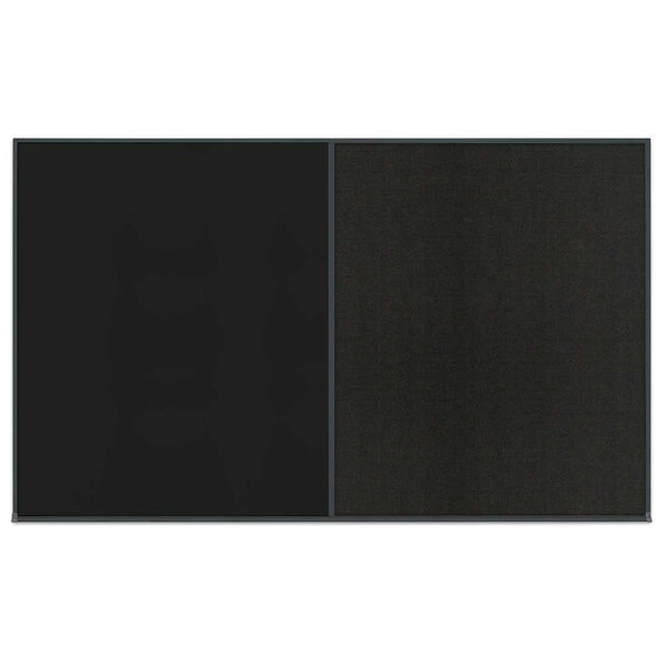 Single Door Radius Corkboard, 24"x36", Hea, UV7011RC-BLACK-CLOUD